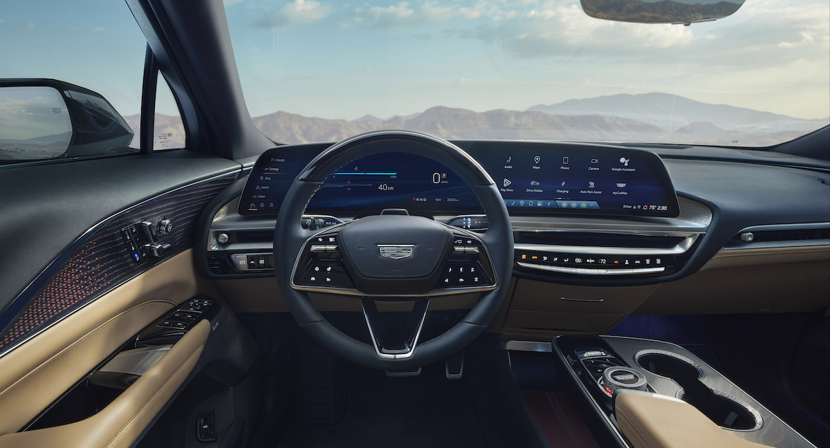 cadillac lyriq ev interior dashboard