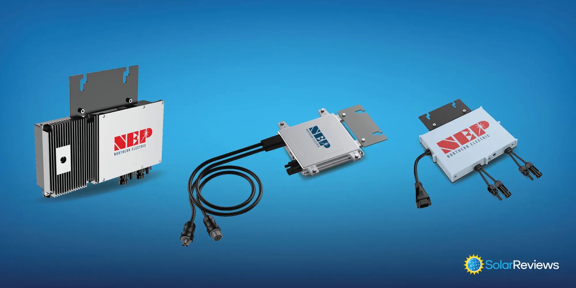 graphic comparing three NEP microinverters side by side